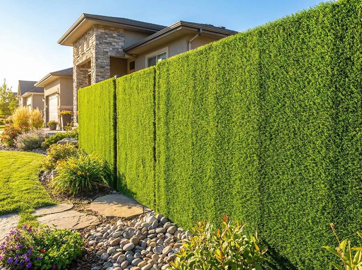 Artificial grass fence